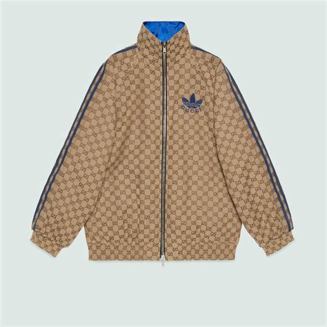 gucci adidas trefoil jacket|adidas x Gucci Trefoil print jacket .